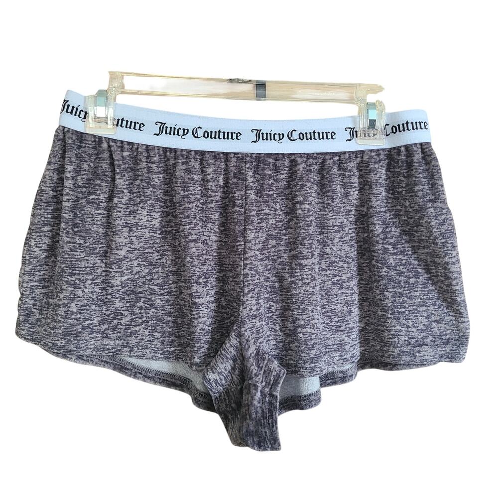 Juicy Couture Sleep Shorts Womens M Velour Rhinestones Lounge Y2K Glam Bling